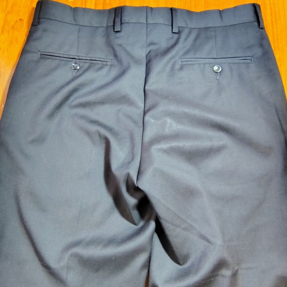 Jos A Bank Tailored Fit Men Navy Wool Dress Pants Size 34x31 - Picture 8 of 10